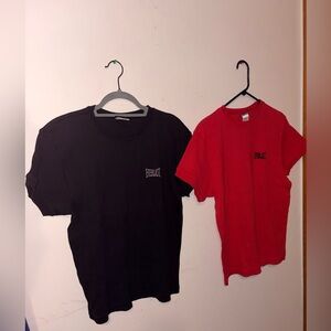 Vintage 90s Everlast Black & Red Cotton Short-Sleeve Crewneck Tee Set